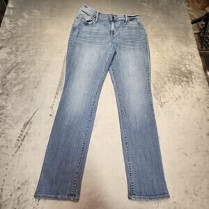 Old Navy Jeans Womens 8 Blue Curvy Mid-Rise Straight Leg Stretch Denim Regular